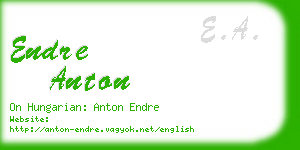 endre anton business card